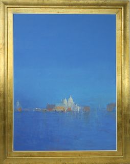 John Miller Oil on Canvas "Santa Maria Della Salute - Venice", circa 2000