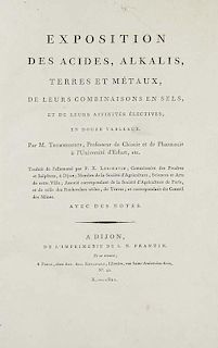 Trommsdorff (Johann Bartholomaeus)Exposition des acides, alkalis, terres et metaux, de leurs combinaisons en sels, et de leu