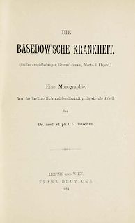 Buschan, GeorgDie Basedow'sche Krankheit. (Goitre Exophthalmique, Graves' disease, Morbo di Flajani.). Eine Monographie. Von
