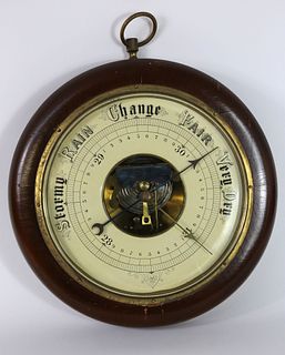 Antique Circular Wall Barometer Attributed to Lufft