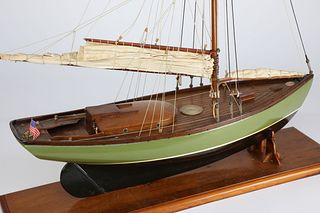 Vintage Carved and Painted Yacht Model of the "Falderal"
