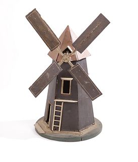 Antique American Folk Art Articulated New England Windmill, circa 1900
