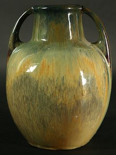 Fulper Pottery Flambe Glazed Two-Handled Vase, early 20th Century