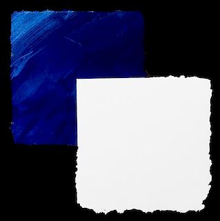 Mary Heilmann, (American, b. 1940), Blue and White Triptych, 1990