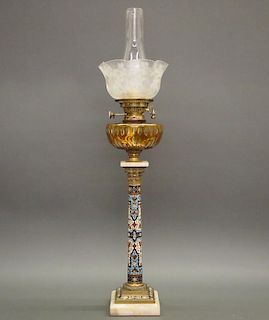 Champleve banquet lamp