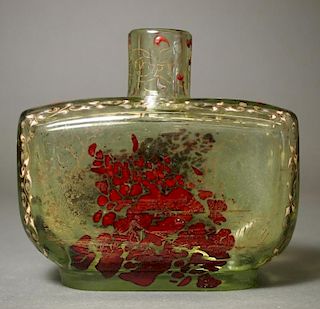 Galle Art Glass enameled perfume bottle