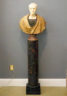 Marble & Bronze bust of Caesar