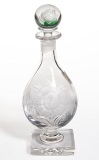 KAZIUN / PAIRPOINT STUDIO ART GLASS PERFUME BOTTLE
