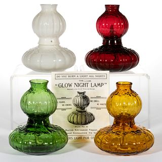 GLOW NIGHT LAMP MINIATURE LAMPS, LOT OF FOUR