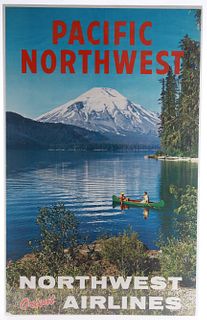 Northwest Orient Airlines Pacific Northwest Poster