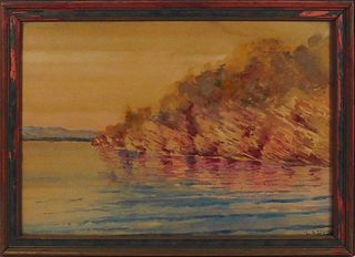 Emelene Abbey Dunn: Painted Rocks, Lake Champlain