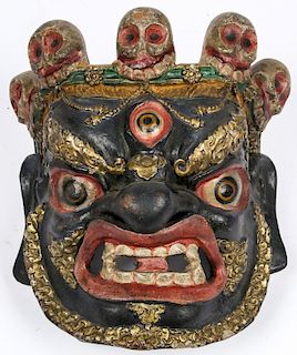 Tibetan Dharmapala Blue Dance Mask
