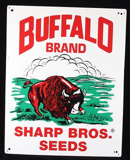 Original Buffalo Brand Sharp Bros Seeds Sign