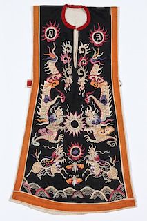 Antique Embroidered Yao Priest's Robe