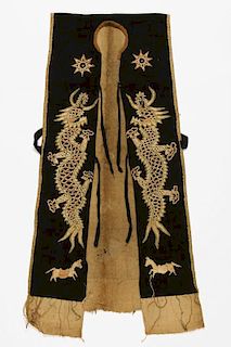 Antique Dao Shaman Embroidered Dragon Robe