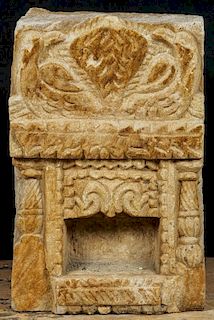 19th C. Indian Sandstone Temple Niche, Rajasthan