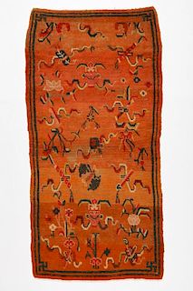 Antique Tibetan Rug: 2'8'' x 5'7'' (81 x 170 cm)