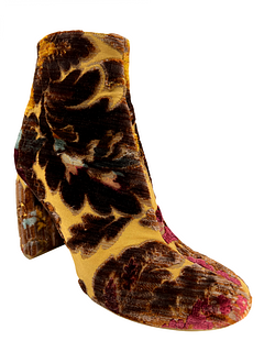 Stella McCartney Mustard Brocade Boots Size 9.5