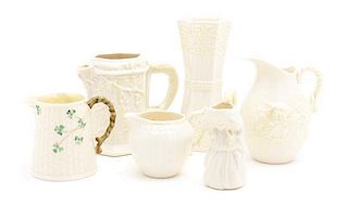 A Collection of Belleek Table Articles, Height of tallest 7 inches.