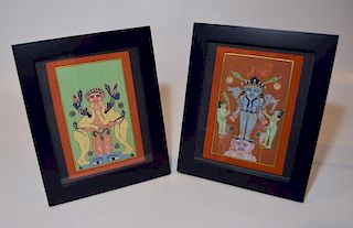 Two Fine Indian Rajput Style Paintings