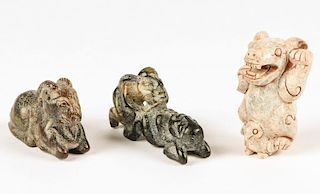 3 Chinese Archaic Jade/Hardstone Fetishes