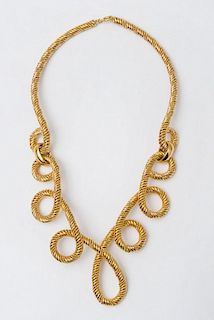 Gold-Tone Rope-Form Necklace
