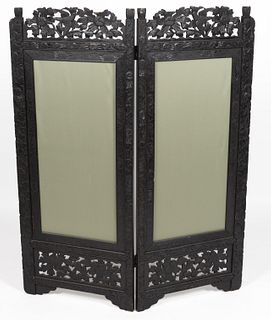 ORIENTAL TWO-PANEL WALL SCREEN / ROOM DIVIDER
