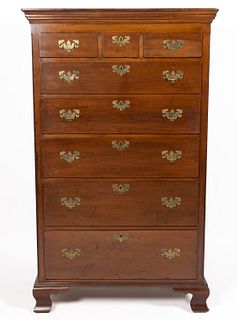 PENNSYLVANIA CHIPPENDALE CHERRY HIGH CHEST