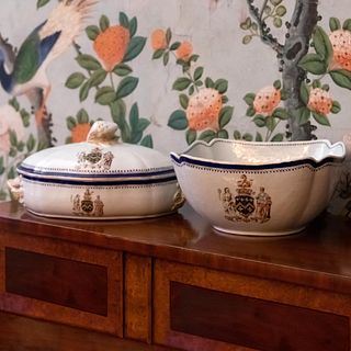 Chinese Export Porcelain Shaped Bowl and Tureen and Cover 
