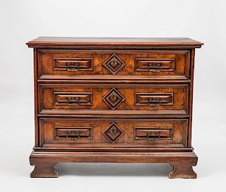 Italian Baroque Style Walnut Chest of Drawers