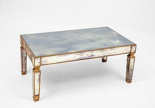 Neoclassical Style Mirrored Low Table