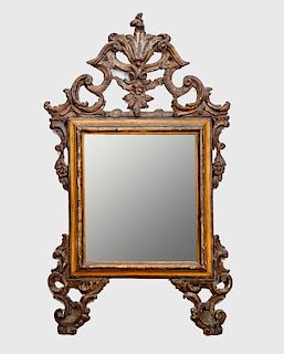 Italian Rococo Silver-Gilt Mirror