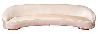 Vladimir Kagan (American, 1927-2016) "Sloane" sofa or couch, model number 7550, designed 2002, of curved form "en cabriolet," the excellent condition 