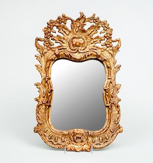 Rococo Style Carved Giltwood Small Mirror