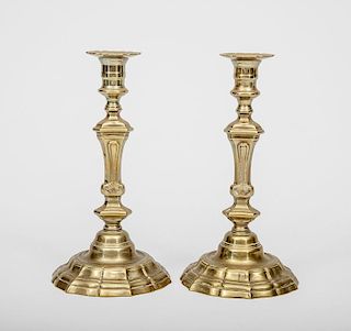 Pair of Louis XIV Style Brass Candlesticks
