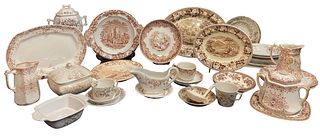 Collection Brown Victorian Transferware China
