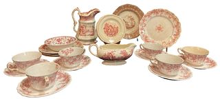 Collection Red Victorian Transferware China