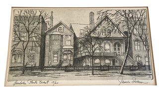 JAMES SWANN "Lincoln Park West" Signed Etching