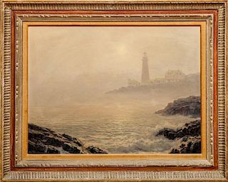 Josef M. Arentz (1903-1969): Lighthouse in Fog