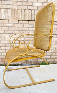 1930's Art Deco Rare Industrial  Spring Garden Rocker Chair 