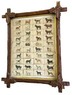 Framed Dogs of the World Tobacco Card Collection 