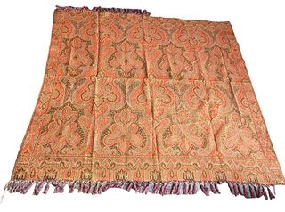 19th C  Scottish Paisley Blanket Shawl
