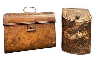 Antique General Store Spice Tin and Tool Box 