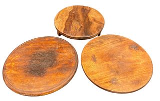 Collection Antique Wood Pedestal Cutting Boards