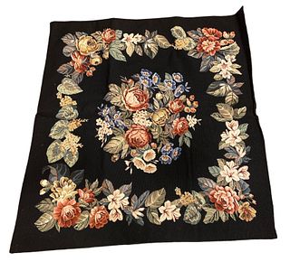 Needle Point Floral Tapestry 