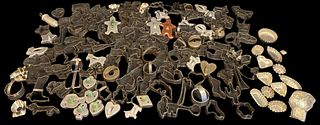 Large Assortment Tin Cookie Cutters 