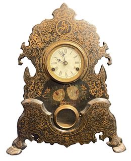Victorian Floral Mantle Clock 