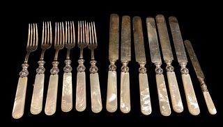 Sterling Silver and Mother of Pearl Flatware 