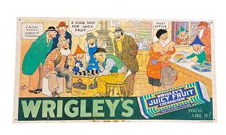 Vintage WRIGLEY'S Juicy Fruit Advertising Sign 