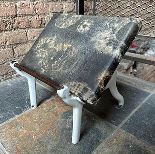 Antique Barber Shop Footstool Theo. A. Kochs Co. Chicago